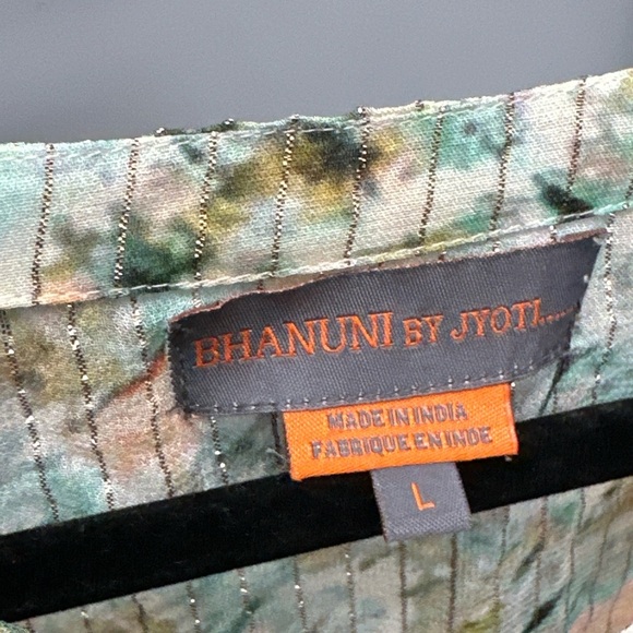 Anthropologie Bhanuni by Jyoti Boho Peasant Blouse Size Large - Picture 9 of 9